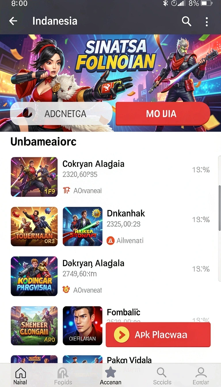 Tampilan utama aplikasi coo77 APK Terbaru untuk Perangkat Android yang intuitif dan efisien.